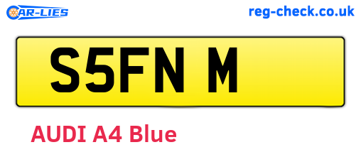 S5FNM are the vehicle registration plates.