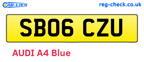 SB06CZU are the vehicle registration plates.