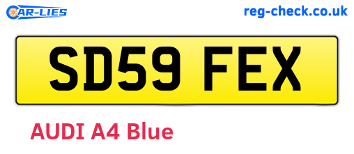 SD59FEX are the vehicle registration plates.