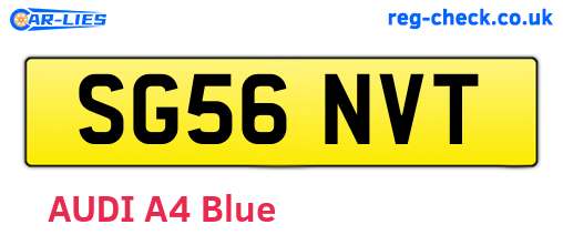 SG56NVT are the vehicle registration plates.