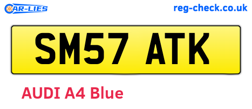 SM57ATK are the vehicle registration plates.