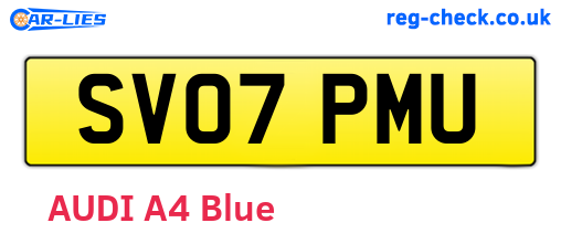 SV07PMU are the vehicle registration plates.