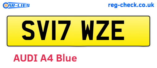 SV17WZE are the vehicle registration plates.