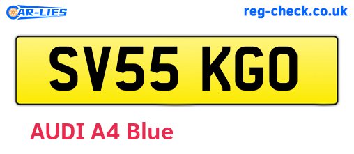 SV55KGO are the vehicle registration plates.