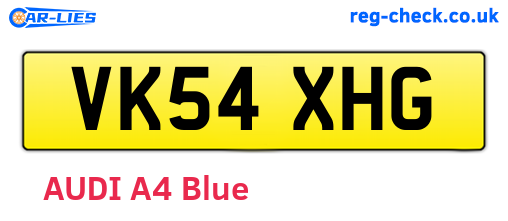VK54XHG are the vehicle registration plates.
