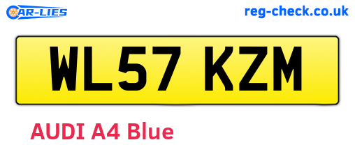 WL57KZM are the vehicle registration plates.