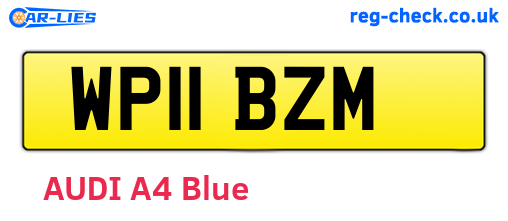 WP11BZM are the vehicle registration plates.