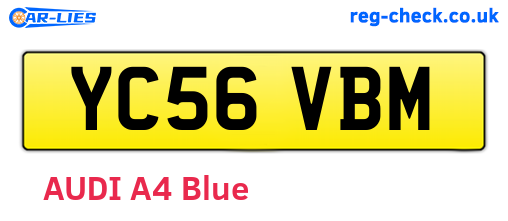 YC56VBM are the vehicle registration plates.