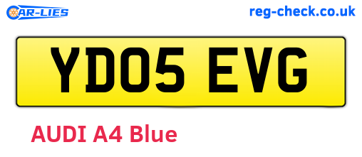 YD05EVG are the vehicle registration plates.