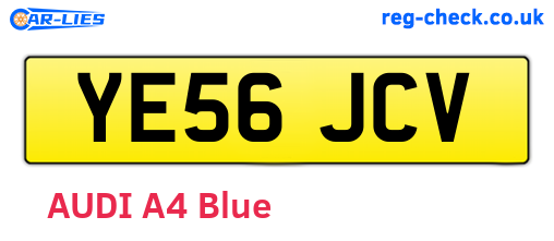 YE56JCV are the vehicle registration plates.