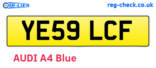 YE59LCF are the vehicle registration plates.