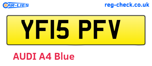 YF15PFV are the vehicle registration plates.