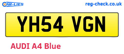 YH54VGN are the vehicle registration plates.