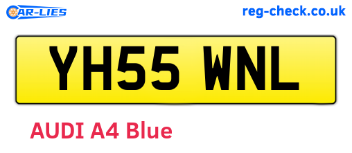 YH55WNL are the vehicle registration plates.
