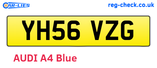 YH56VZG are the vehicle registration plates.