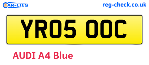 YR05OOC are the vehicle registration plates.