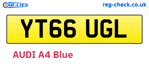YT66UGL are the vehicle registration plates.