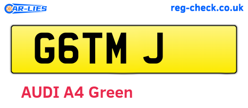 G6TMJ are the vehicle registration plates.