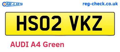 HS02VKZ are the vehicle registration plates.