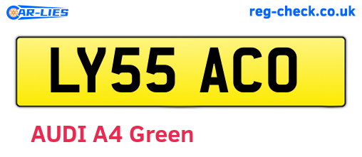 LY55ACO are the vehicle registration plates.