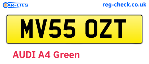 MV55OZT are the vehicle registration plates.