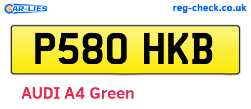 P580HKB are the vehicle registration plates.