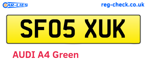 SF05XUK are the vehicle registration plates.