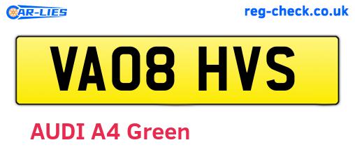 VA08HVS are the vehicle registration plates.