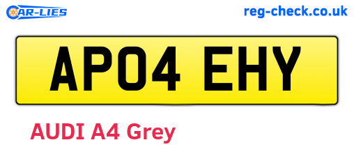 AP04EHY are the vehicle registration plates.