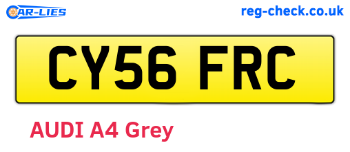 CY56FRC are the vehicle registration plates.