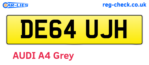 DE64UJH are the vehicle registration plates.