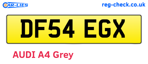 DF54EGX are the vehicle registration plates.