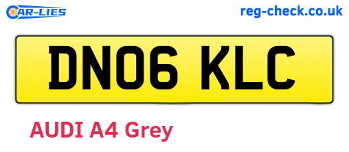 DN06KLC are the vehicle registration plates.