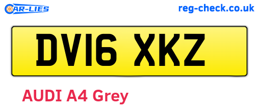 DV16XKZ are the vehicle registration plates.