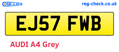 EJ57FWB are the vehicle registration plates.