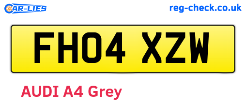 FH04XZW are the vehicle registration plates.