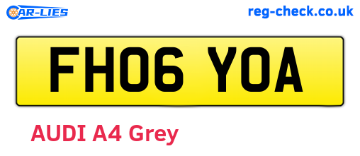 FH06YOA are the vehicle registration plates.