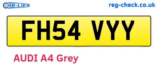 FH54VYY are the vehicle registration plates.