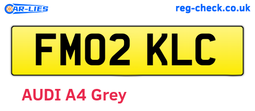 FM02KLC are the vehicle registration plates.