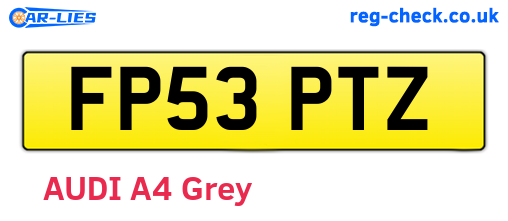 FP53PTZ are the vehicle registration plates.