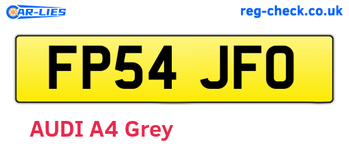 FP54JFO are the vehicle registration plates.