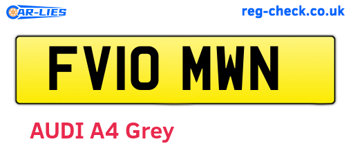 FV10MWN are the vehicle registration plates.