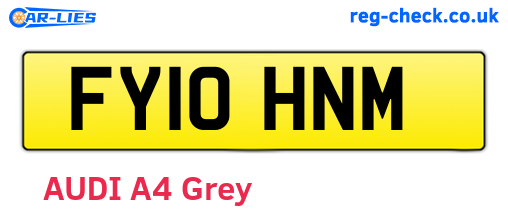 FY10HNM are the vehicle registration plates.