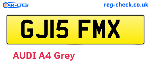 GJ15FMX are the vehicle registration plates.