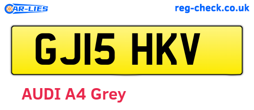 GJ15HKV are the vehicle registration plates.