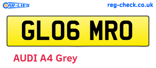 GL06MRO are the vehicle registration plates.