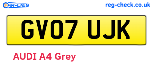 GV07UJK are the vehicle registration plates.