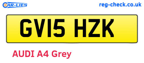 GV15HZK are the vehicle registration plates.