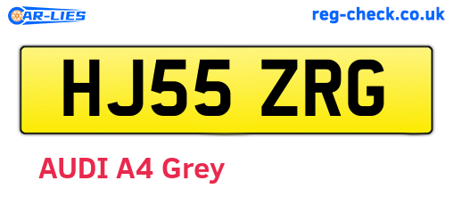 HJ55ZRG are the vehicle registration plates.