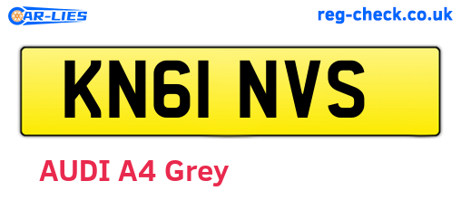 KN61NVS are the vehicle registration plates.